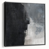 Earthen Harmony Abstracts - Abstract Face Silhouette Art in Black and Gray