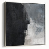 Earthen Harmony Abstracts - Abstract Face Silhouette Art in Black and Gray