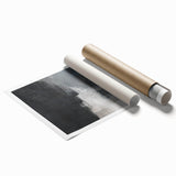 Earthen Harmony Abstracts - Abstract Face Silhouette Art in Black and Gray