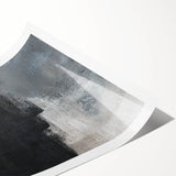 Earthen Harmony Abstracts - Abstract Face Silhouette Art in Black and Gray