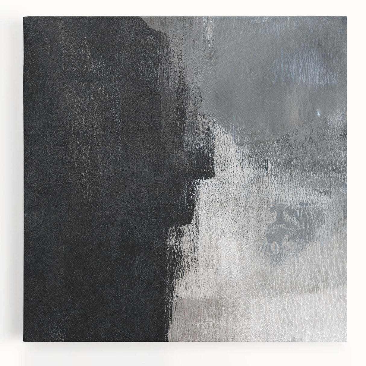 Earthen Harmony Abstracts - Abstract Face Silhouette Art in Black and Gray
