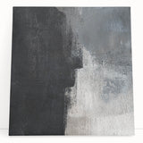 Earthen Harmony Abstracts - Abstract Face Silhouette Art in Black and Gray