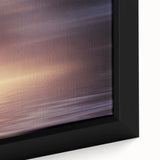 Minimalist Mountain Wall Art – Solitary Tree at Sunset Water Scene