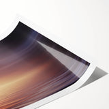 Minimalist Mountain Wall Art – Solitary Tree at Sunset Water Scene