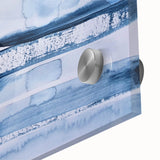 Serene Moody Modern Wall Art – Abstract Blue & White Canvas Print