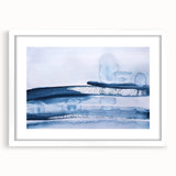 Serene Moody Modern Wall Art – Abstract Blue & White Canvas Print
