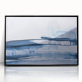 Serene Moody Modern Wall Art – Abstract Blue & White Canvas Print