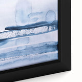 Serene Moody Modern Wall Art – Abstract Blue & White Canvas Print