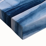 Serene Moody Modern Wall Art – Abstract Blue & White Canvas Print