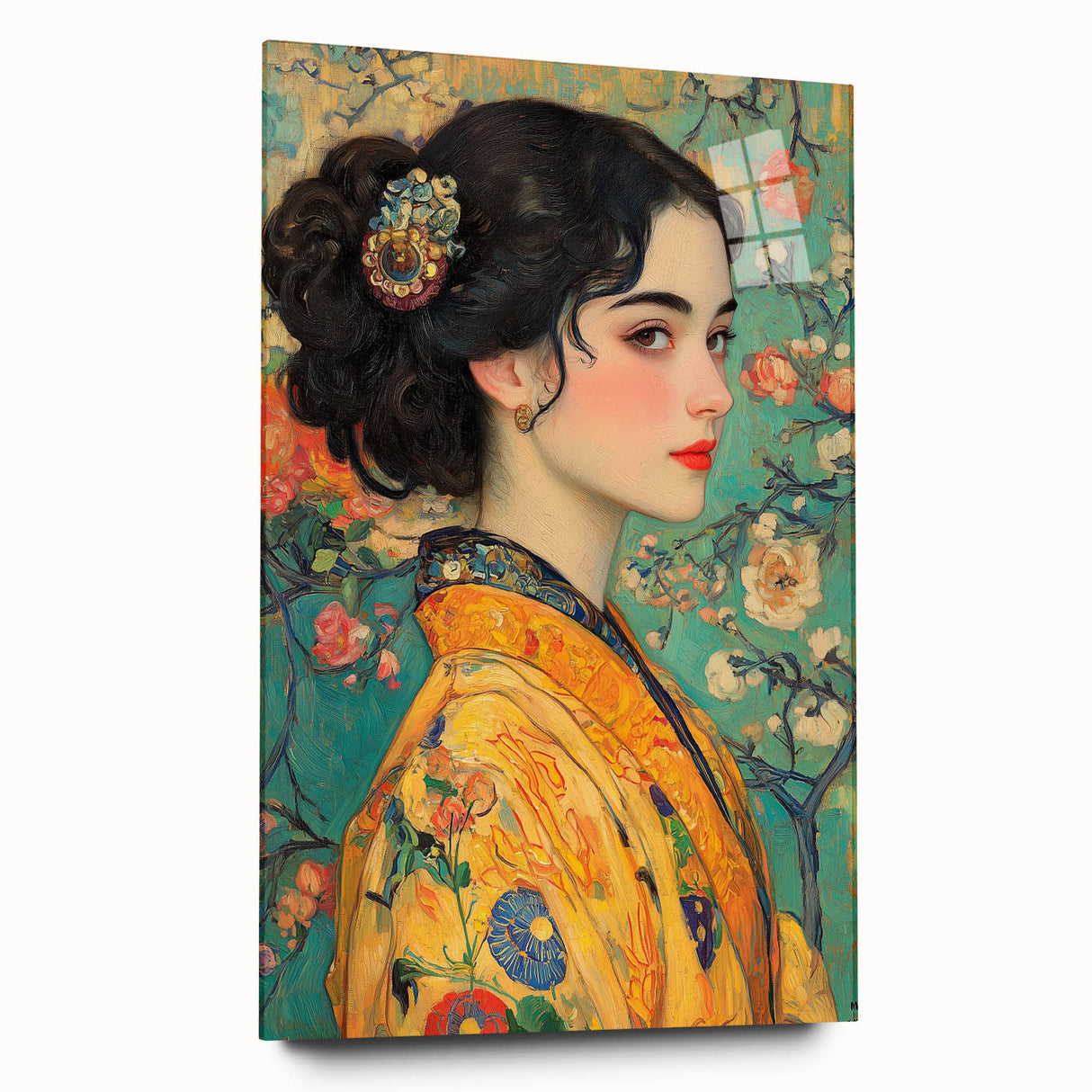 Elegant Abstract Figurative Wall Art – Floral Gold Aesthetic