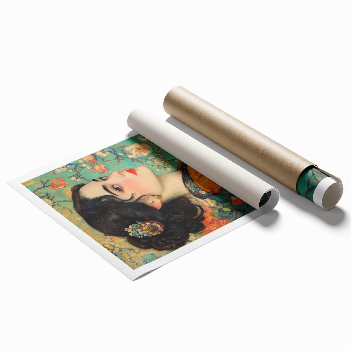 Elegant Abstract Figurative Wall Art – Floral Gold Aesthetic