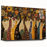 Whimsical Abstract Figurative Wall Art – Enchanted Forest