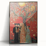 Romantic Abstract Figurative Wall Art – Golden Serenade