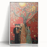 Romantic Abstract Figurative Wall Art – Golden Serenade