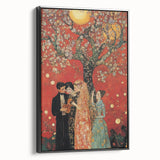 Romantic Abstract Figurative Wall Art – Golden Serenade
