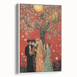 Romantic Abstract Figurative Wall Art – Golden Serenade