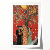 Romantic Abstract Figurative Wall Art – Golden Serenade