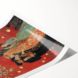 Romantic Abstract Figurative Wall Art – Golden Serenade