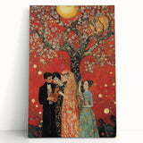 Romantic Abstract Figurative Wall Art – Golden Serenade