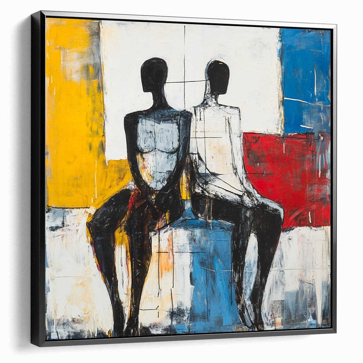 Modern Abstract Figurative Wall Art – Dual Human Forms
