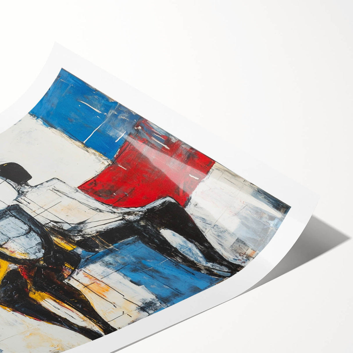 Modern Abstract Figurative Wall Art – Dual Human Forms