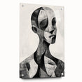 Cubist Abstract Figurative Wall Art – Monochrome Elegance
