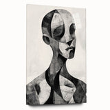 Cubist Abstract Figurative Wall Art – Monochrome Elegance