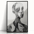 Cubist Abstract Figurative Wall Art – Monochrome Elegance