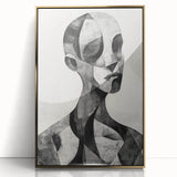 Cubist Abstract Figurative Wall Art – Monochrome Elegance