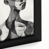 Cubist Abstract Figurative Wall Art – Monochrome Elegance