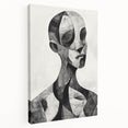 Cubist Abstract Figurative Wall Art – Monochrome Elegance