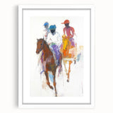 Dynamic Abstract Figurative Wall Art – Horseback Motion