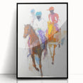 Dynamic Abstract Figurative Wall Art – Horseback Motion