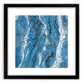 Modern Fluid Abstract Wall Art – Blue & White Acrylic Canvas Print