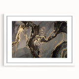 Sophisticated Abstract Art Designs – Black & Gold Canvas Print