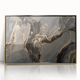 Sophisticated Abstract Art Designs – Black & Gold Canvas Print