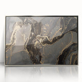 Sophisticated Abstract Art Designs – Black & Gold Canvas Print