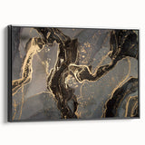Sophisticated Abstract Art Designs – Black & Gold Canvas Print