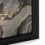 Sophisticated Abstract Art Designs – Black & Gold Canvas Print