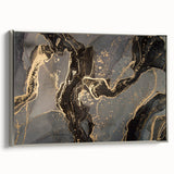 Sophisticated Abstract Art Designs – Black & Gold Canvas Print