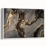Sophisticated Abstract Art Designs – Black & Gold Canvas Print