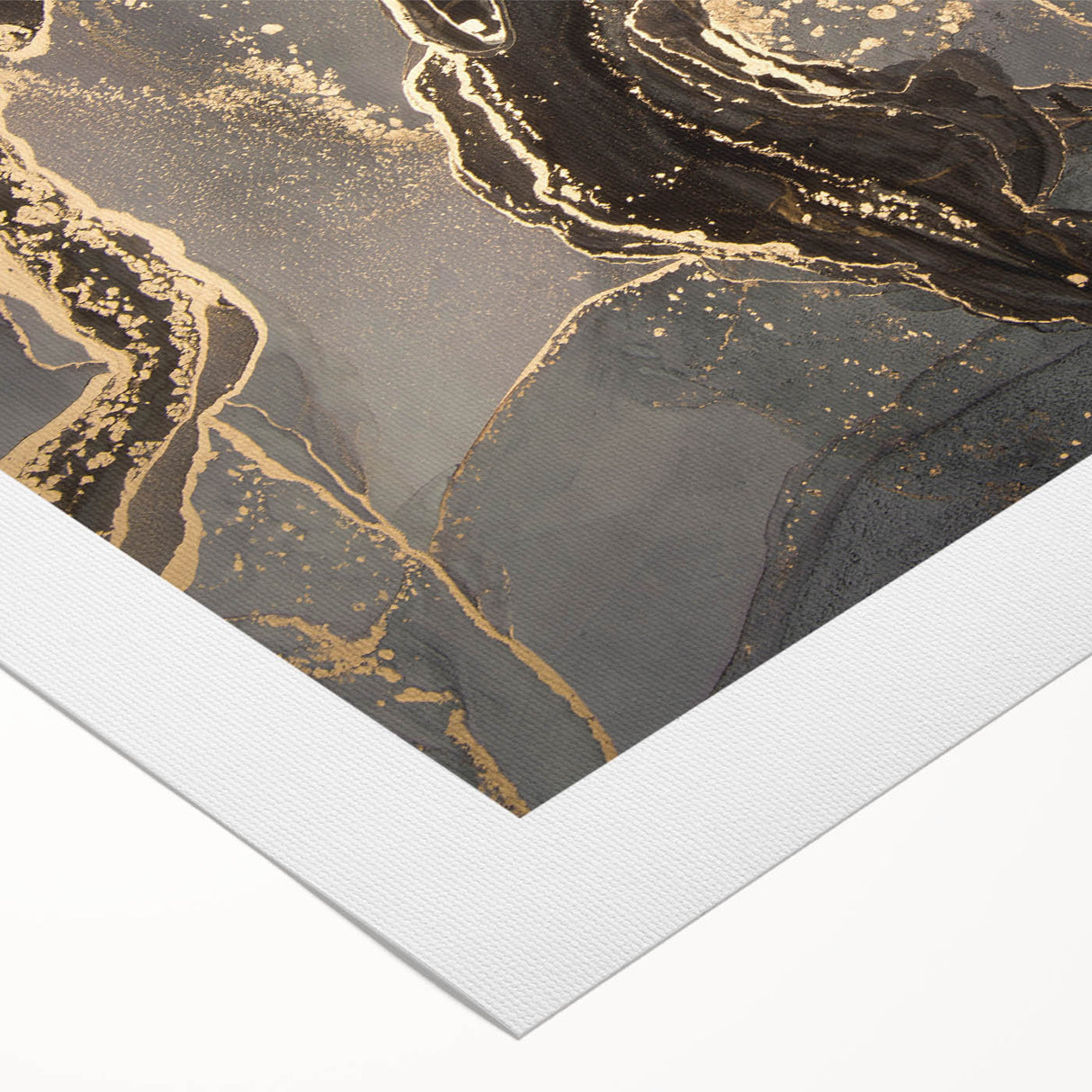 Sophisticated Abstract Art Designs – Black & Gold Canvas Print