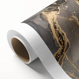 Sophisticated Abstract Art Designs – Black & Gold Canvas Print