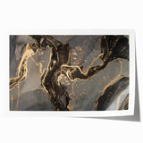 Sophisticated Abstract Art Designs – Black & Gold Canvas Print