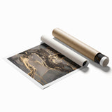 Sophisticated Abstract Art Designs – Black & Gold Canvas Print