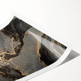 Sophisticated Abstract Art Designs – Black & Gold Canvas Print