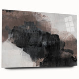 Earthen Harmony Abstracts - Textured Abstract Art in Black and Beige