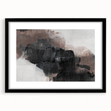 Earthen Harmony Abstracts - Textured Abstract Art in Black and Beige