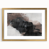 Earthen Harmony Abstracts - Textured Abstract Art in Black and Beige