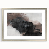 Earthen Harmony Abstracts - Textured Abstract Art in Black and Beige